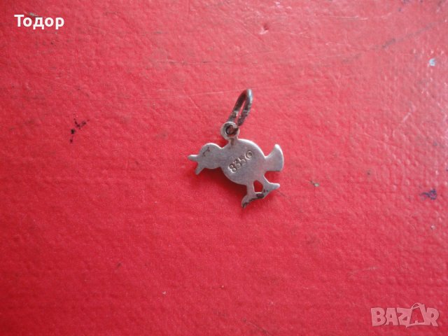 Сребърна висулка медальон врабче 835 , снимка 5 - Колиета, медальони, синджири - 40699483