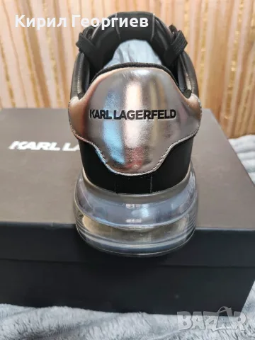 Мьжки кожени маратонки Karl Lagerfeld, снимка 2 - Маратонки - 56335480