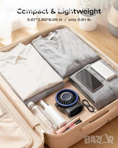 Нов преносим Компактен USB вентилатор за бюро тих 4 степени черен, снимка 5 - Други стоки за дома - 53843329