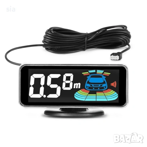 Парктроник с 4 сензора и дисплей, сиви датчици, снимка 2 - Аксесоари и консумативи - 53042140