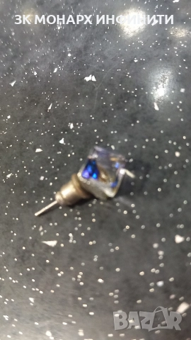 сребърна обица / без винт, снимка 2 - Обеци - 52854812