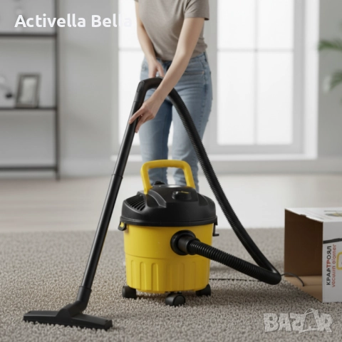 Мощна прахосмукачка за сухо и мокро почистване с 10L контейнер, снимка 2 - Прахосмукачки - 52604420