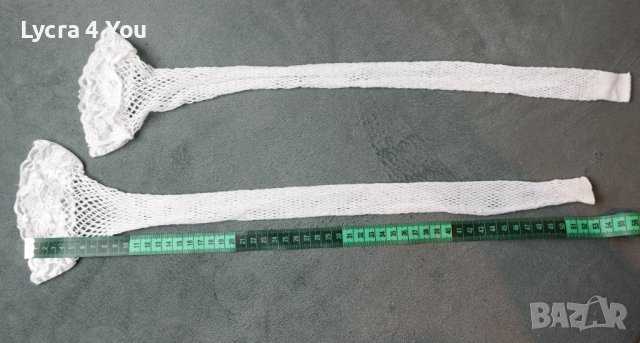 Бели мрежести чорапи (средна мрежа) за жартиери S , снимка 5 - Бельо - 40899565