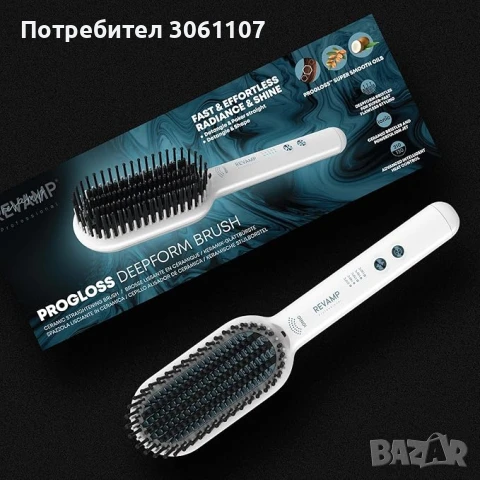 Професионална керамична четка за изправяне Revamp Progloss Deep Form, снимка 6 - Други - 50964515