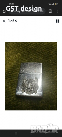 Оригинална запалка Zippo Стара Бензинова Американски Орел Рядка, снимка 1