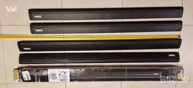 Напречни греди THULE WingBar Black 118cm и 108см, снимка 5 - Аксесоари и консумативи - 53394630
