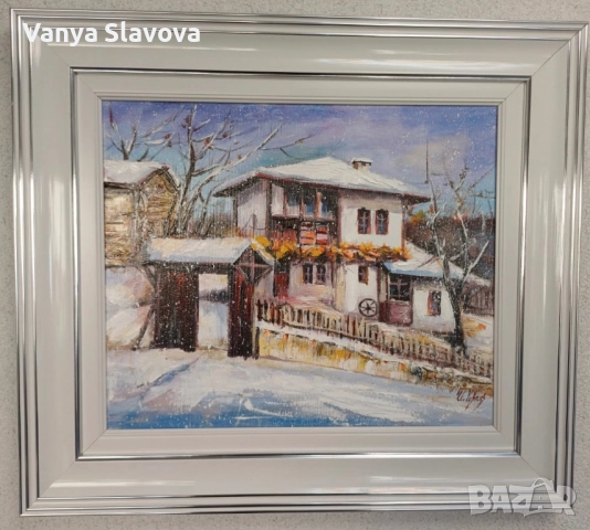 Зимна нощ в Боженци, снимка 2 - Картини - 52800062