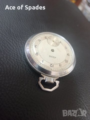 Стар Немски Джобен Часовник ANCRE FOREIGN Работеш, снимка 2 - Колекции - 33839624