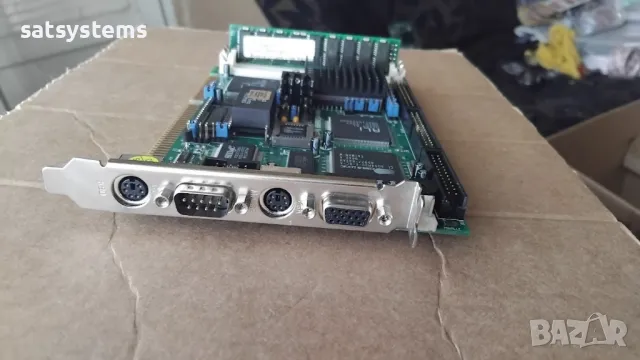HS-5X86HVGA REV:1.6 ICP Board ISA Slot Industrial Motherboard CPU+RAM, снимка 2 - Дънни платки - 49942647