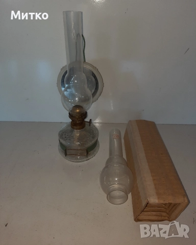 Ретро стъклена газена лампа от Соца