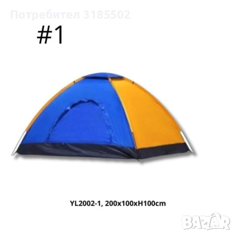 Палатка Muhler 200x100xH100cm или 200x150xH110cm, снимка 4 - Палатки - 51446023