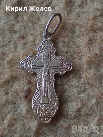 Старо сребърно кръстче 50632, снимка 5 - Колиета, медальони, синджири - 52360125