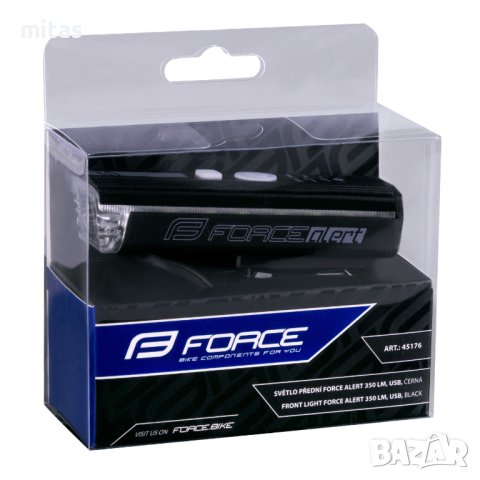 Предна LED светлина за велосипед фар ALERT 350LM USB + Клаксон, снимка 4 - Аксесоари за велосипеди - 41548898