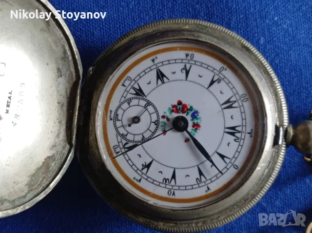 Турски часовник 1850 г. - Каса 50 мм, снимка 2 - Джобни - 50390747