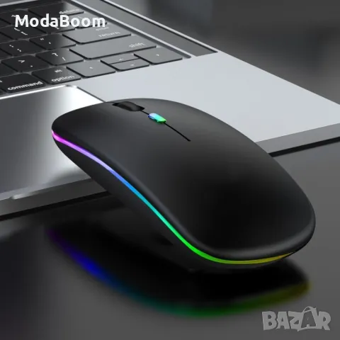 Безжична Bluetooth мишка в няколко цвята MS6 BT+2.4G Цвят: Бял , Черен, Розов!, снимка 2 - Клавиатури и мишки - 48063606