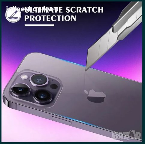 Стъклен Протектор за Гръб за Apple iPhone 15 Pro | 15 | Pro Max Plus, снимка 5 - Фолия, протектори - 42334480