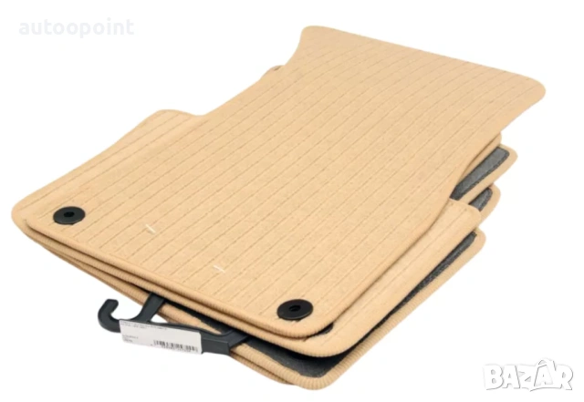 Мокетни стелки за AUDI A8 D3 (2002-2010) - бежови къса база Petex, снимка 2 - Аксесоари и консумативи - 53732477