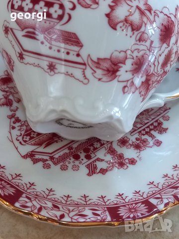 Немска порцеланова чаша за кафе с чинийка , снимка 4 - Чаши - 35666817