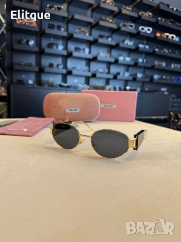 очила с черен обикновен калъф и ув защита miu miu , снимка 2 - Слънчеви и диоптрични очила - 53461309