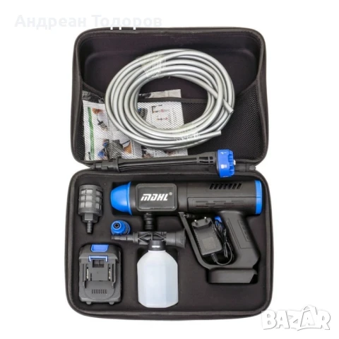 Акумулаторна водоструйка 48V – Пистолет за миене с LCD дисплей и 6 режима, снимка 1