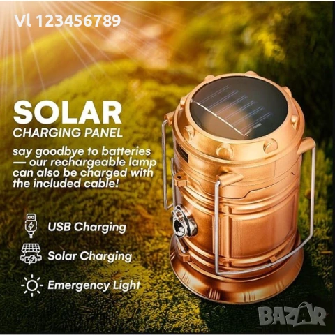 Преносим Соларен прожектор SH-5800T, снимка 5 - Къмпинг осветление - 53477457