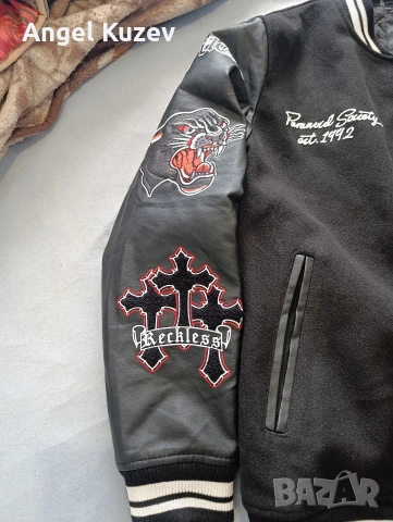 Колежанско яке Black Squad (New Yorker) – Gothic/Streetwear – Размер XXL, снимка 4 - Якета - 53565492
