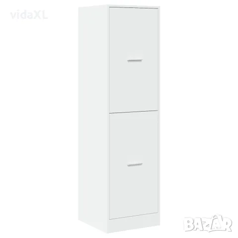 vidaXL Шкаф органайзер, бял, 40x41x144,5 см, инженерно дърво, снимка 4 - Шкафове - 56147007