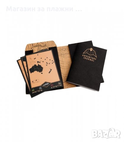 ЖУРНАЛ НА ПЪТЕШЕСТВЕНИКА СЪС СКРЕЧ КАРТИ ЗА ИЗТРИВАНЕ - код Черен, снимка 3 - Подаръци за жени - 34282140