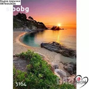 ДИAMAHTEH ГОБЛЕН Първи лъчи над морето, снимка 1