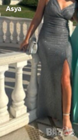 Сива елегантна рокля, снимка 8 - Рокли - 41982693