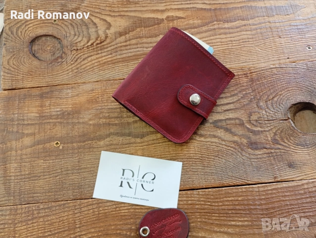 Ръчно изработен мъжки кожен портфейл , снимка 2 - Портфейли, портмонета - 53386911