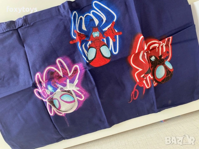 Детски спален комплект Spidey Dark 100×135 cm, 40×60 cm, снимка 7 - Спално бельо и завивки - 48464981