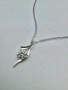 Сребърно колие с мойсанит (диамант) 1 карат, снимка 4