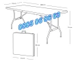 Сгъваема маса за кетъринг, градинска маса 180/74 см, къмпинг маса, снимка 5
