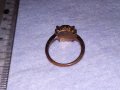 СТАР КРАСИВ МЕДЕН АРТ ДЕКО ПРЪСТЕН с ИСКРЯЩИ ФАСЕТИРАНИ КРИСТАЛИ 38657, снимка 11