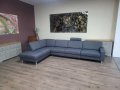 Сив ъглов диван от плат с фунция сън ZE-EM09002, снимка 1 - Дивани и мека мебел - 44216053