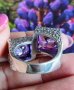 Красив сребърен пръстен с Пурпурен Аметист , снимка 6