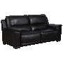 Кожен диван - тройка с електрически релакс механизъм COMODO LUX - черен 30, снимка 1 - Дивани и мека мебел - 38788038