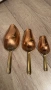 Старинни мерителни лопатки– мед, месинг, номерирани., снимка 2