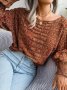 Дамски цветен плетен пуловер с дълъг ръкав и отворени рамена, 3цвята - 023, снимка 11