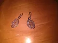 Сребърни обеци уникат с 11 малки камъчета проба 925 нови, снимка 3