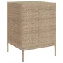 vidaXL Градински шкаф за съхранение бежов 55x59x80 см полиратан, снимка 7