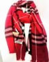 Червен кашмирен шал Burberry подарък за жена, снимка 4