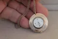 СССР дамски часовник ''Чайка'' медальон /17 камъка/, снимка 2