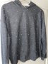Стилен класически сив мек тънък пуловер тип суичър с качулка блуза Zara zara бели перли , снимка 6