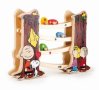 Дървена играчка Монтесори , Писта с топки  Charlie Brown, Snoopy & Co колички, снимка 1