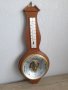 Стар голям ангийски барометър и термометър, снимка 1 - Антикварни и старинни предмети - 40795100