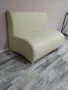 Кожен бял двоен диван , снимка 2