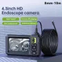INSKAM индустриален ендоскоп 10 метра, HD 1080P, 4.3 ”IPS екран, 8,5 мм глава, 8 LED светлини, снимка 1