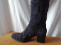 № 37 дамски ботуши естествен велур в син цвят, снимка 12